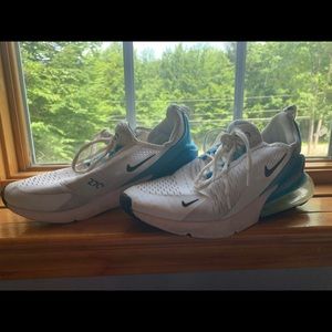 White/Blue Air Max 270: Men’s 8, Women’s 9.5/10